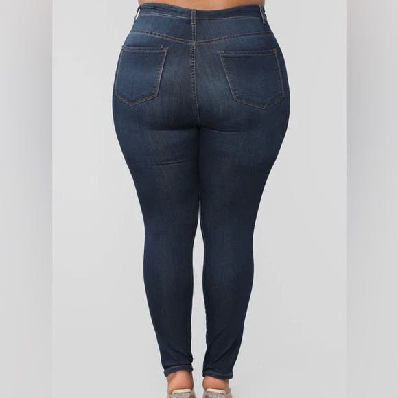 FASHION NOVA Classic High Waist Skinny Jeans Dark Denim Size 11 NEW - Picture 15 of 16